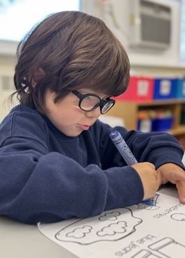Guardian Angels Regional School student playing in PreK
